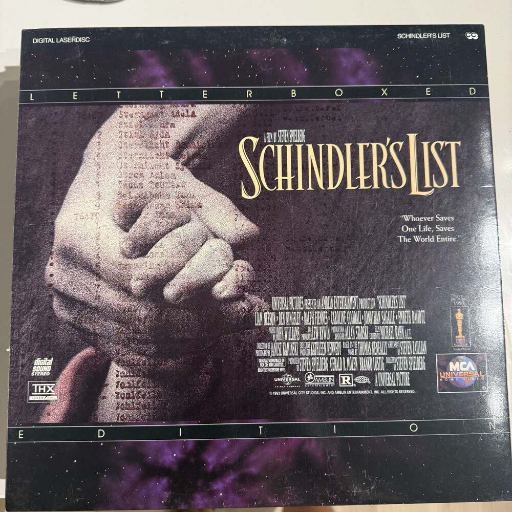 Schindler's List LaserDisc Letterboxed Edition